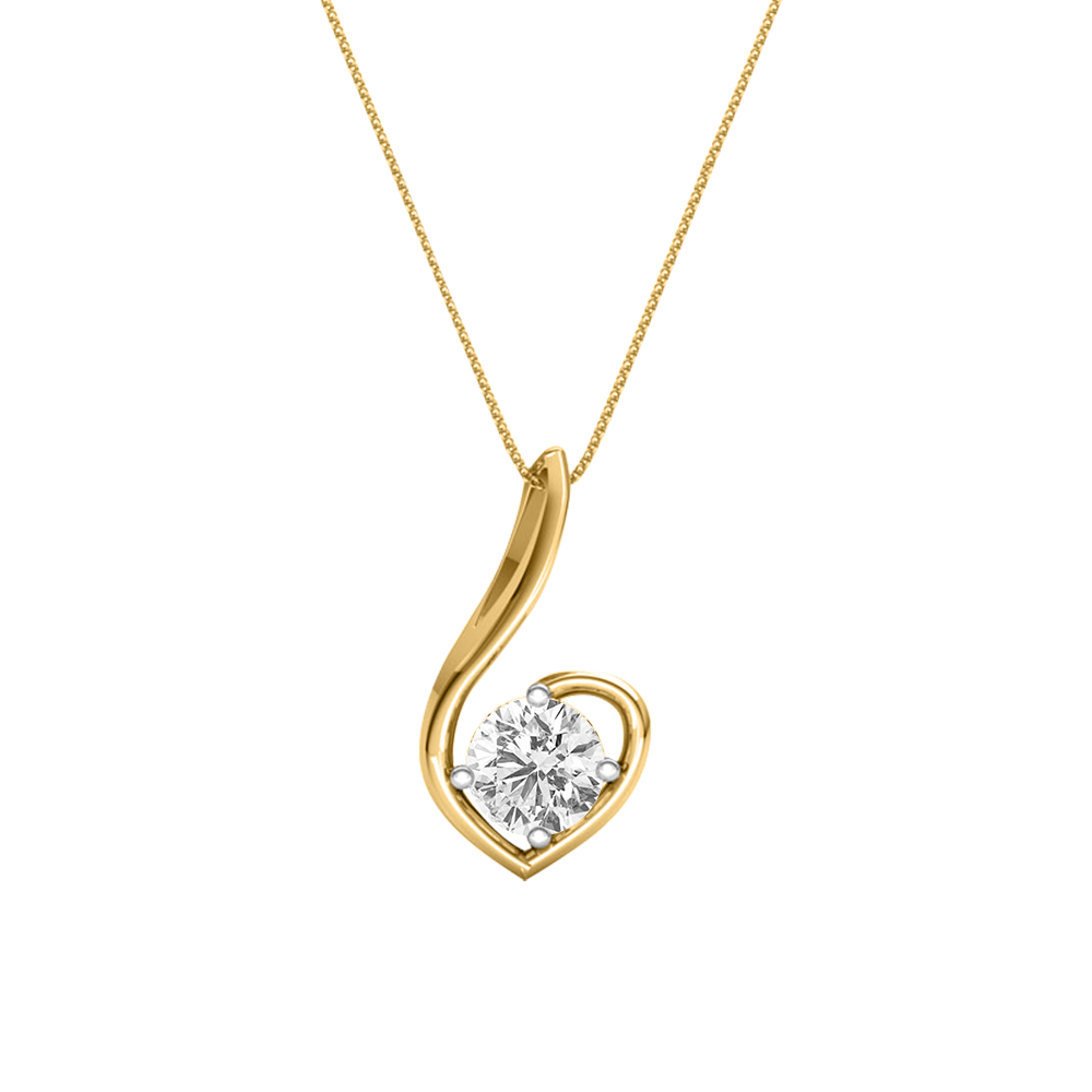 14k Diamond Floral Gold Pendants MDP30