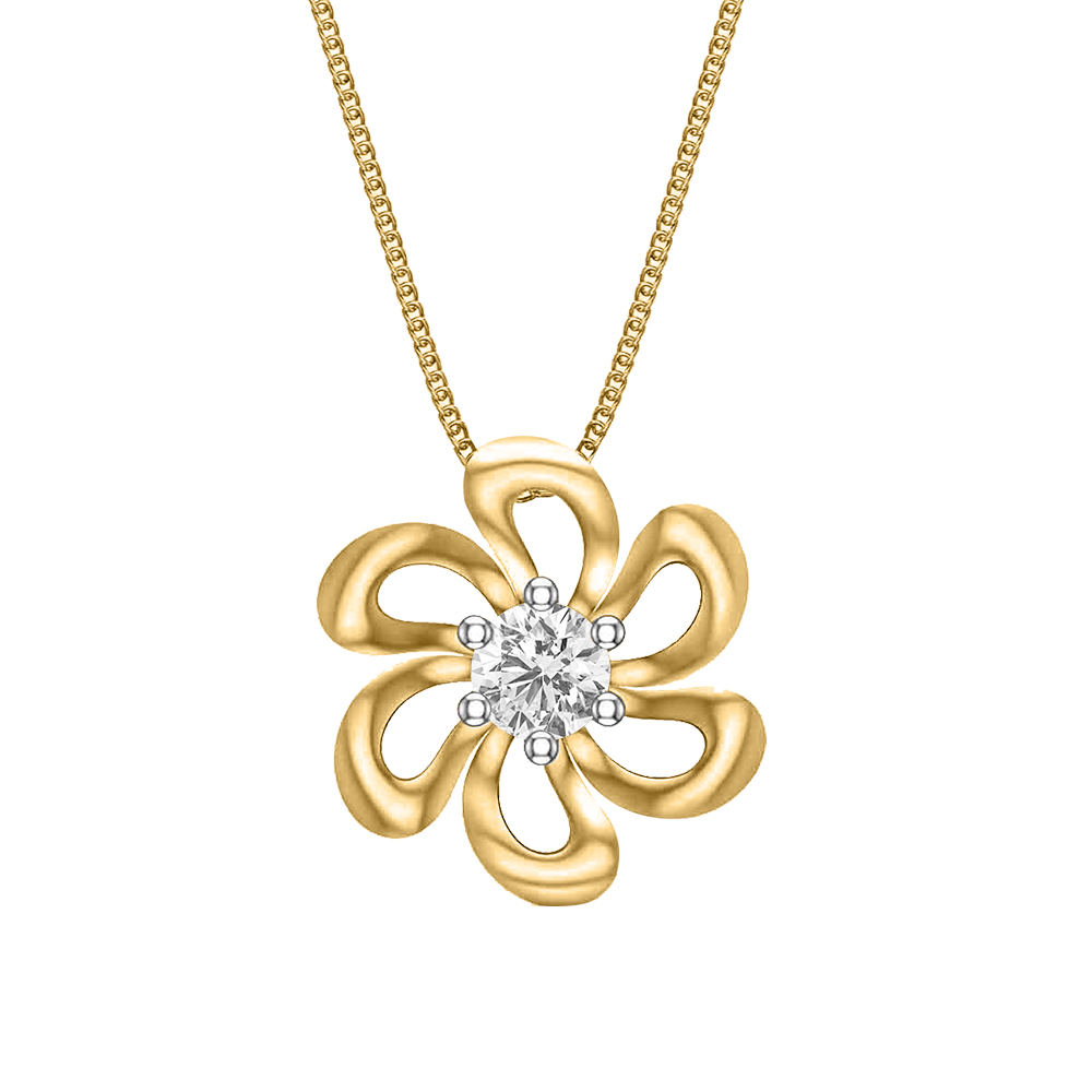 14k Diamond Sparkling Gold Pendants MDP29