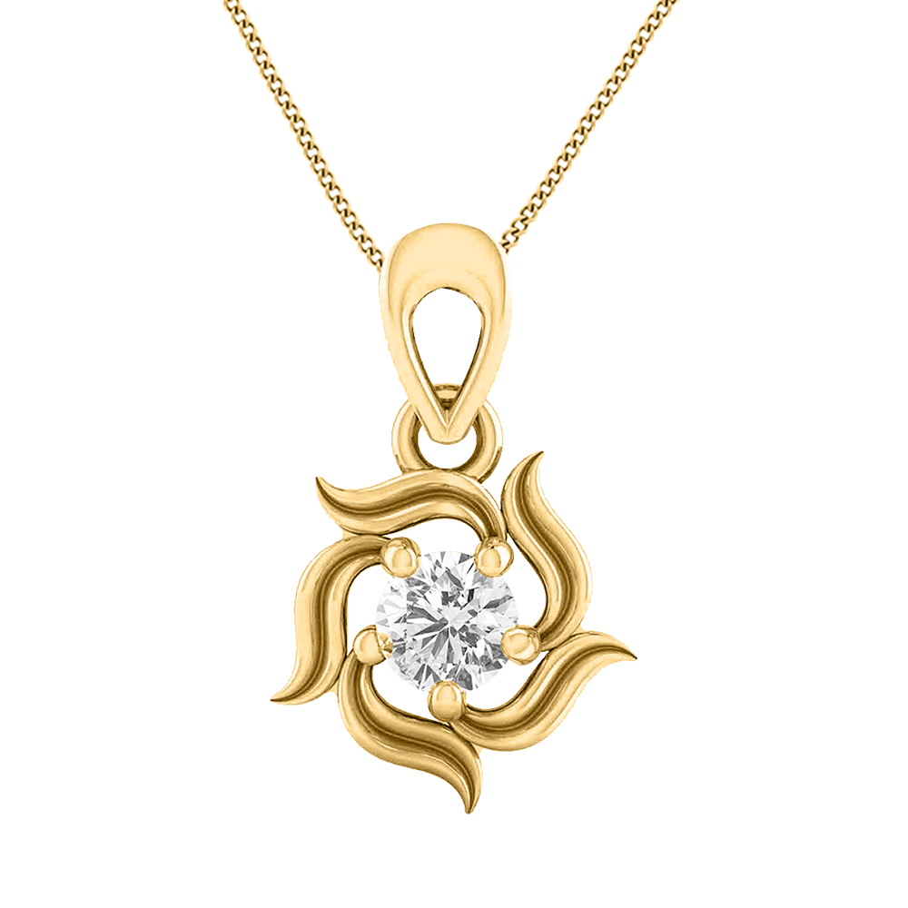 14k Diamond Classy Gold Pendants MDP28