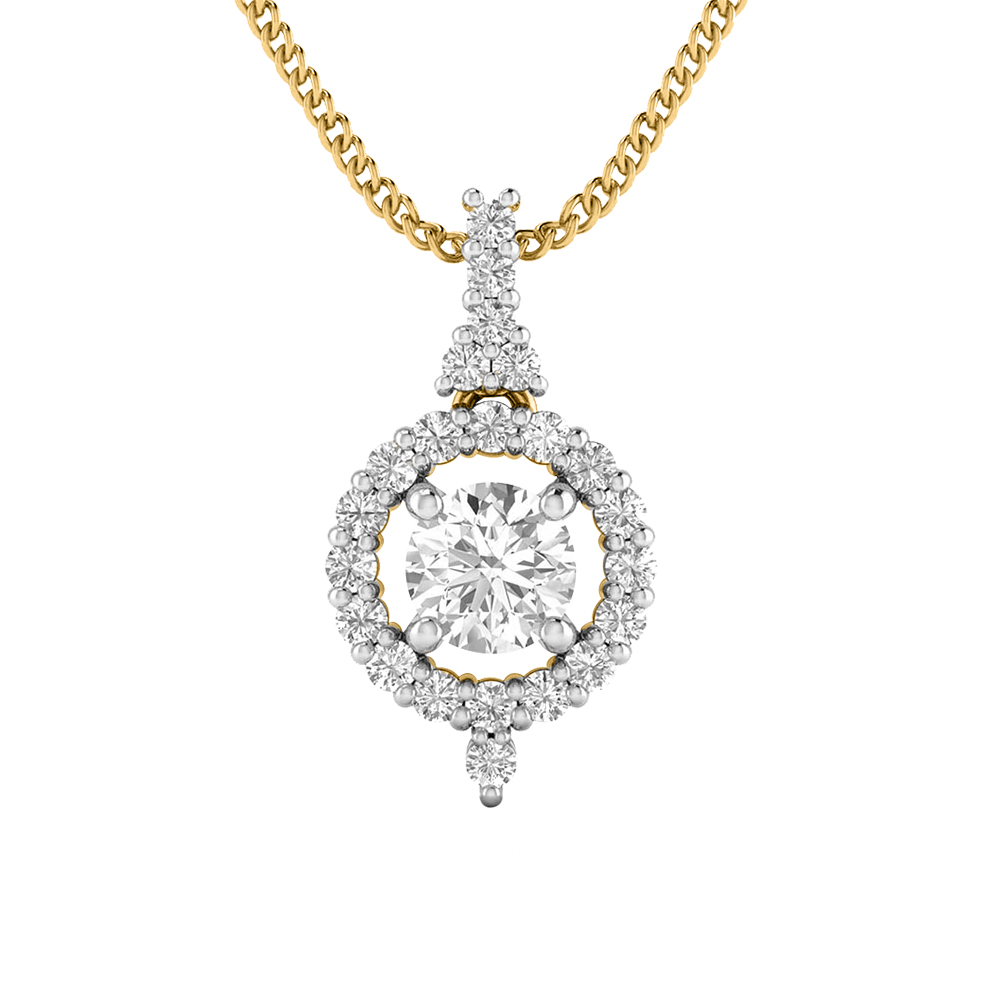 14k Diamond Attractive Floral Gold Pendants MDP22