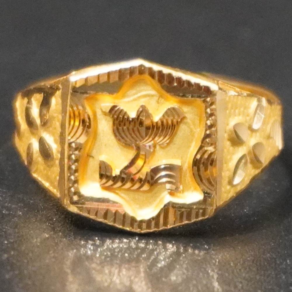 916 gold handmade plain ring