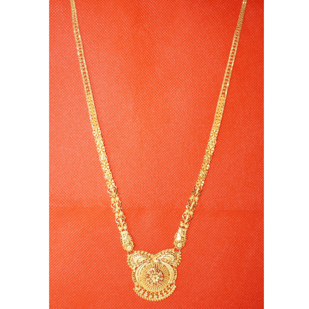 916 gold handmade fancy desgin long necklace