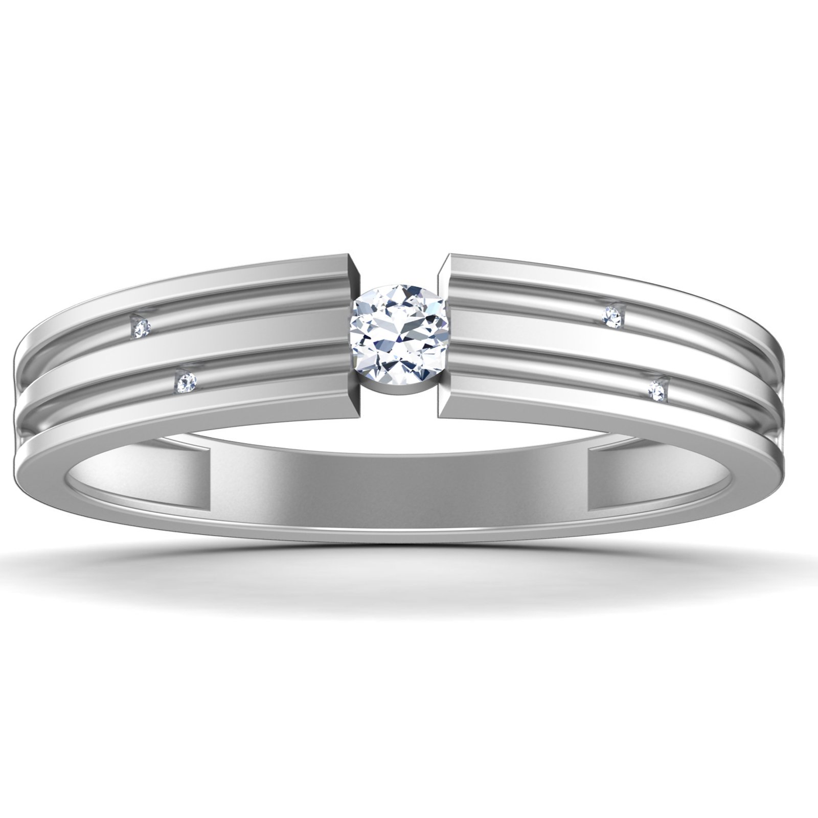 Diamond And Gold Mens Ring MDGR3