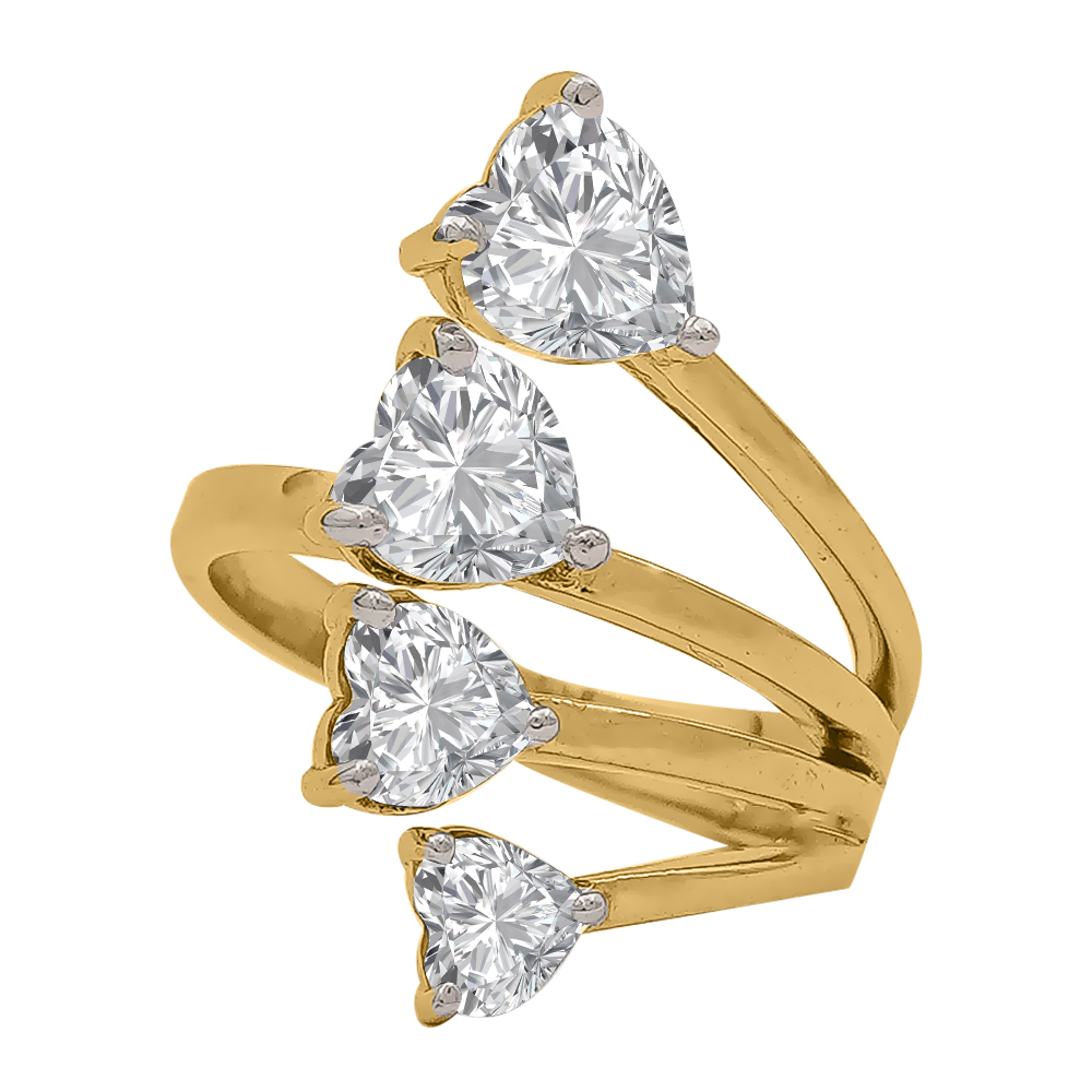14k Gold Diamond light weight Ring MDR175