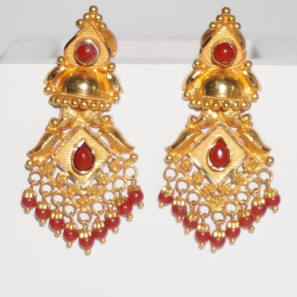 22k gold Graceful earrings for women