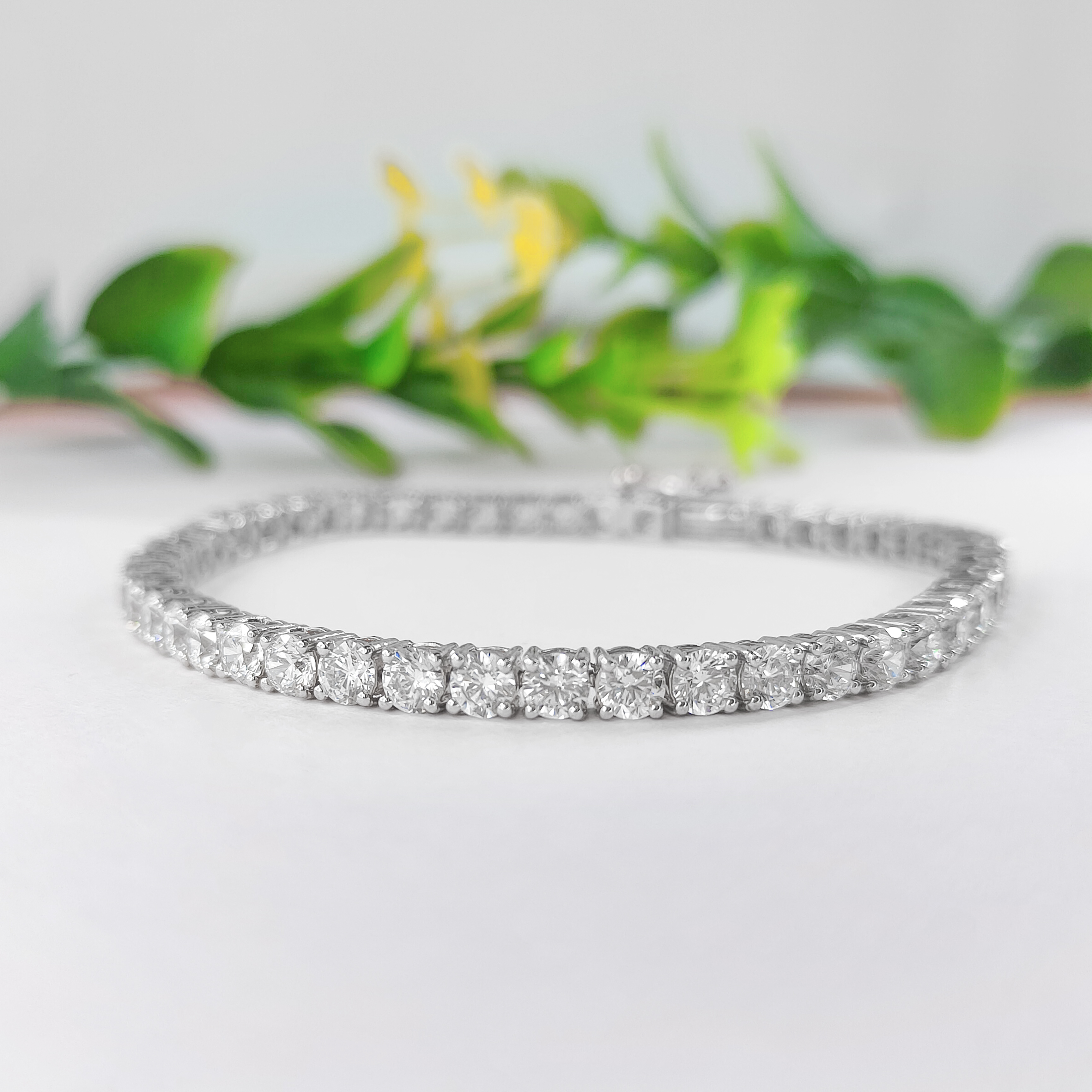 Diamond with Gold Classic Bracelet