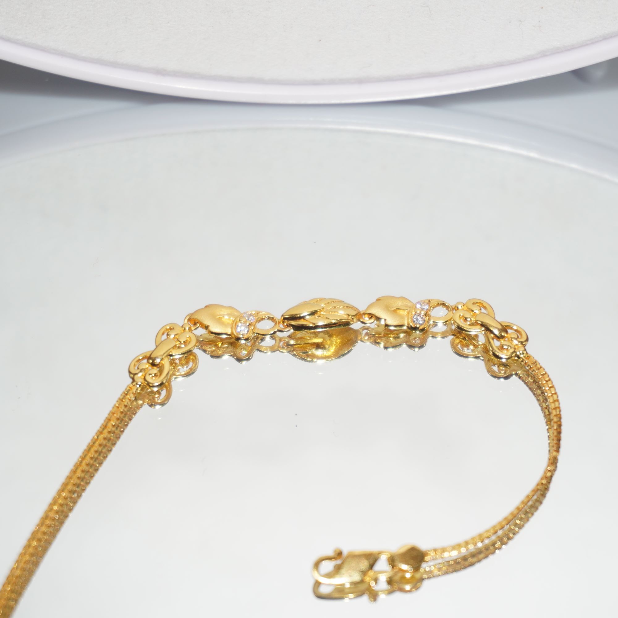 22k Gold Unique Plain Bracelet 1136R3