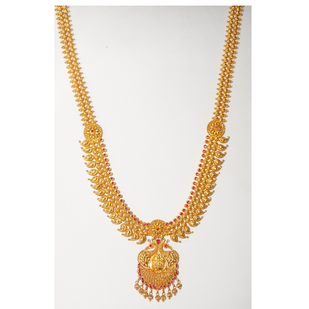 22kt yellow gold modern  design long hara for women