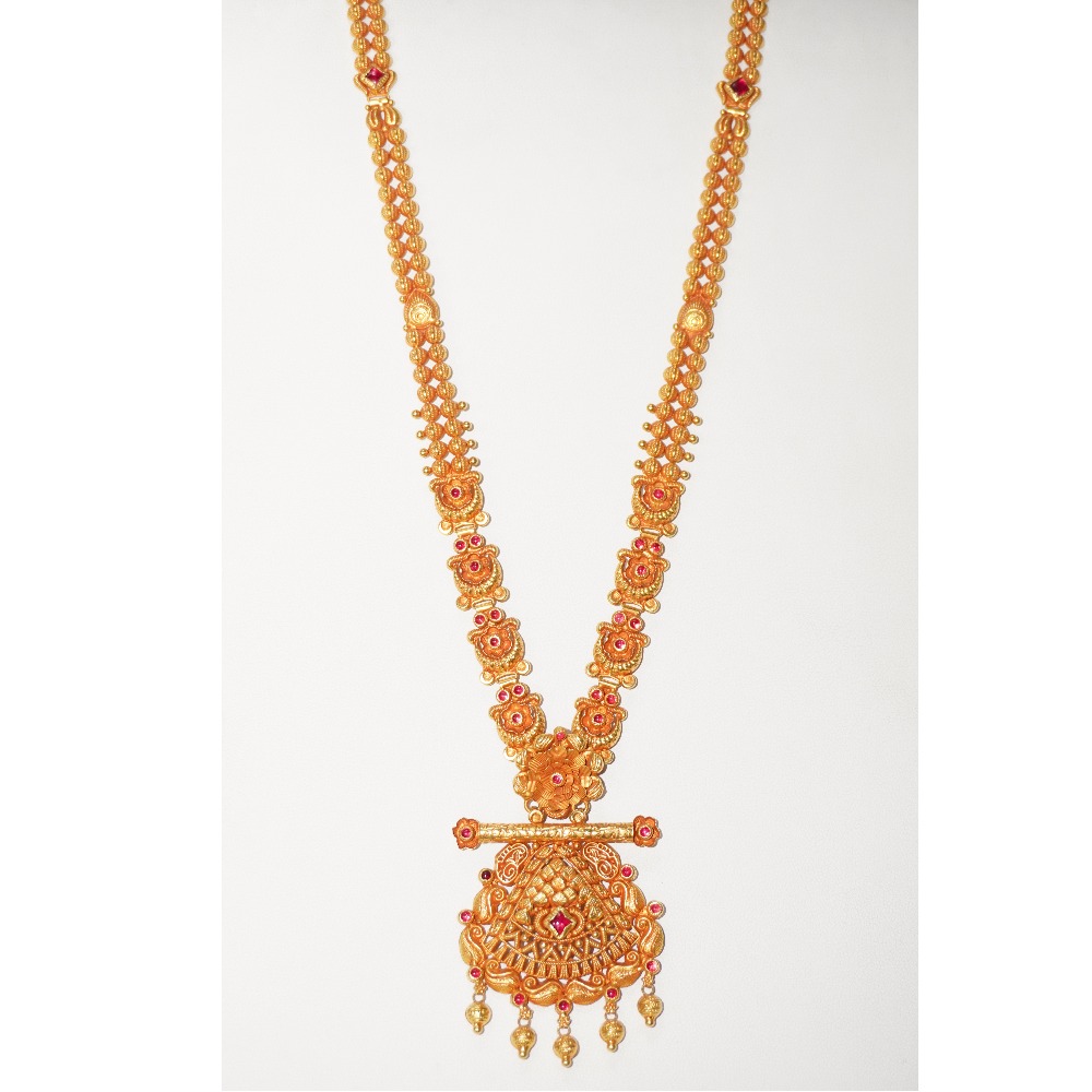 22kt  yellow  antique bridal long hara for women