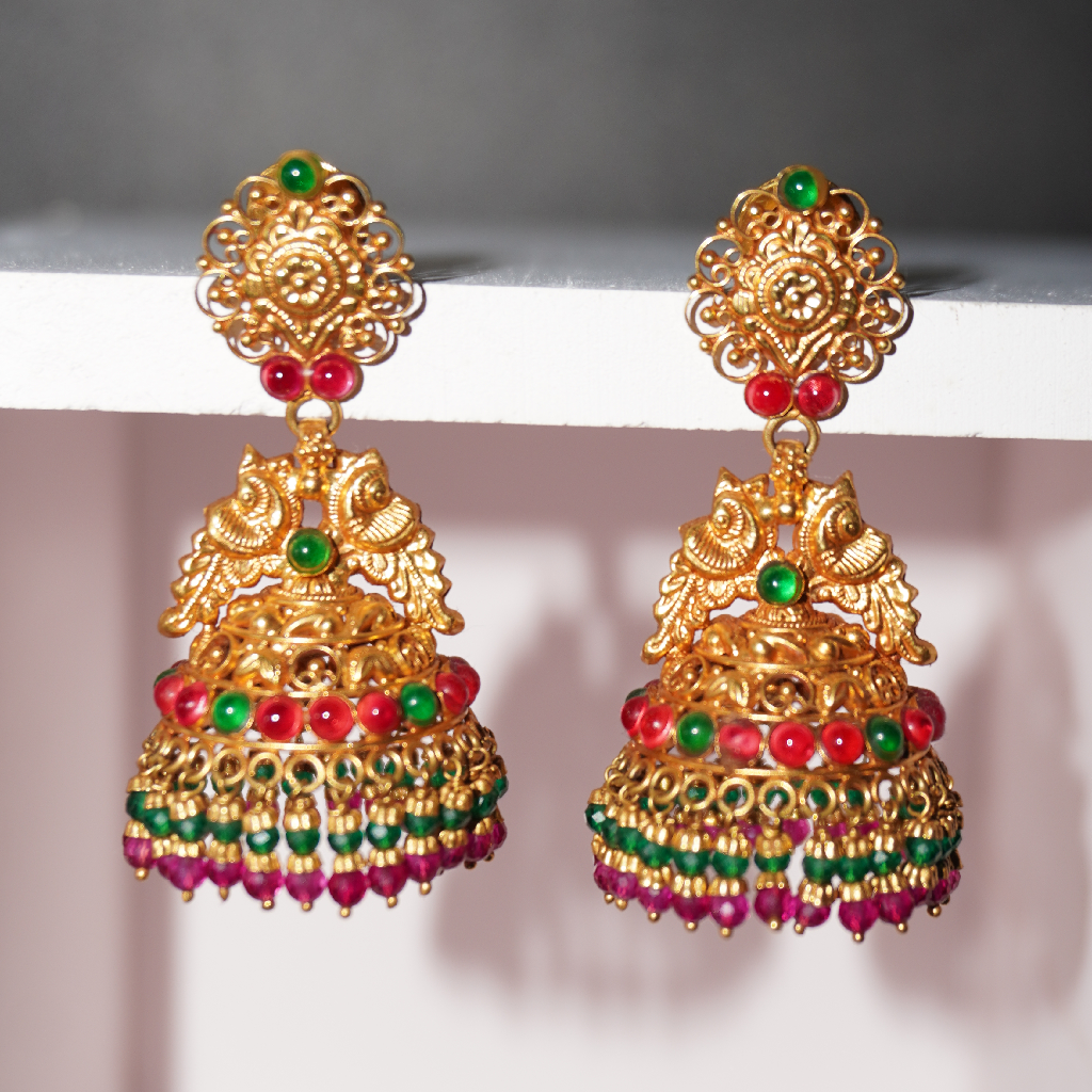 22k Gold Antique Jhumki