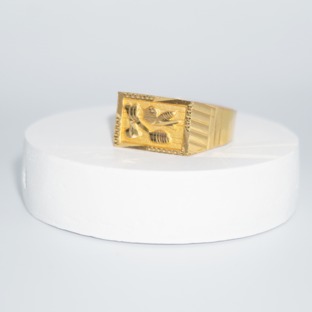 916 Gold Plain traditional Ring for Gents