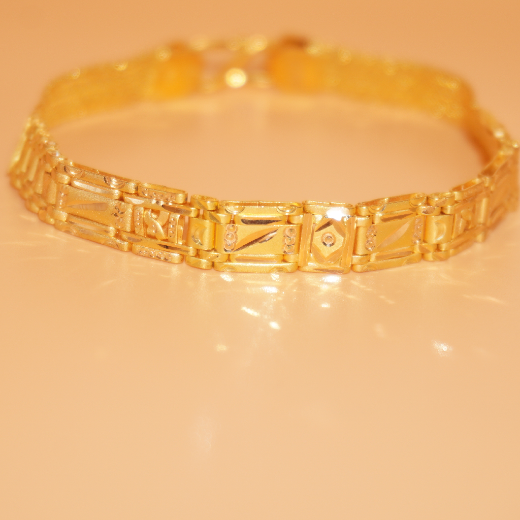916 Gold Modern Design Bracelet For Mens