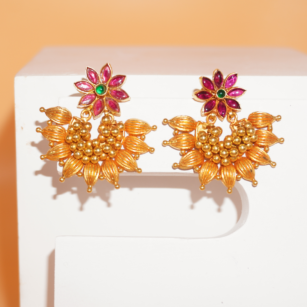 22k Gold Antique Bridal Earrings