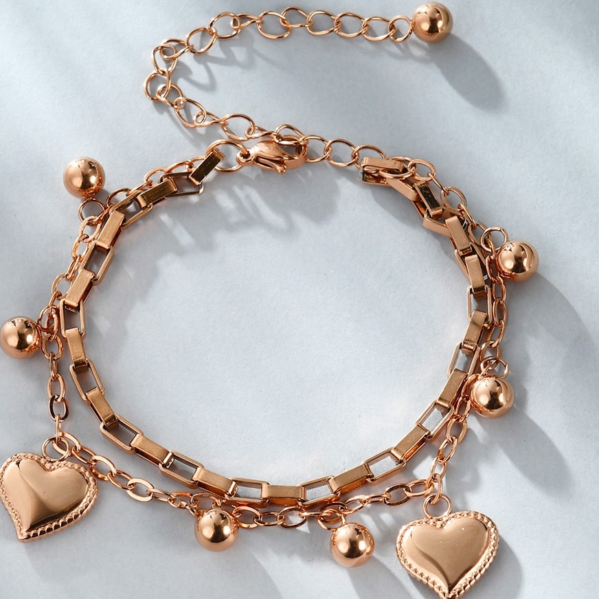 Steel bracelet "heart"