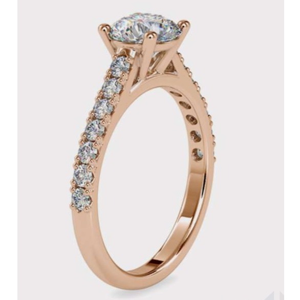 A different variety 0.63 ct. diamond prongs and 2.73 gms unisex ring