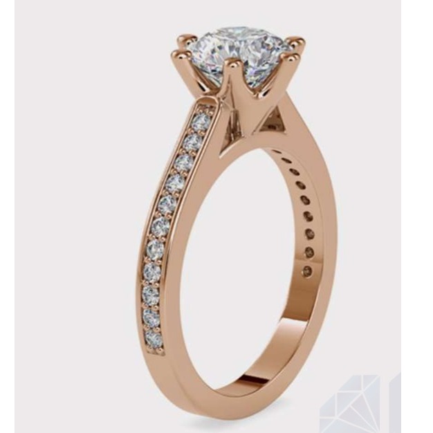18k gold ring 2.68 gms wt. 1.58 ct. round shape diamond