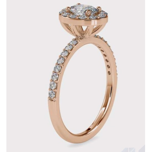 Latest disigne 4.51 gms 18k unisex ring with round diamonds prongs