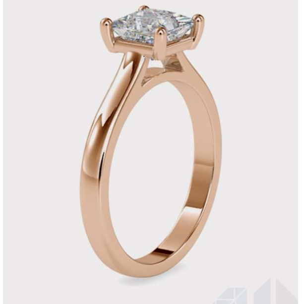 0.67 ct. round and princess diamond prongs and 3.28 gms unisex ring
