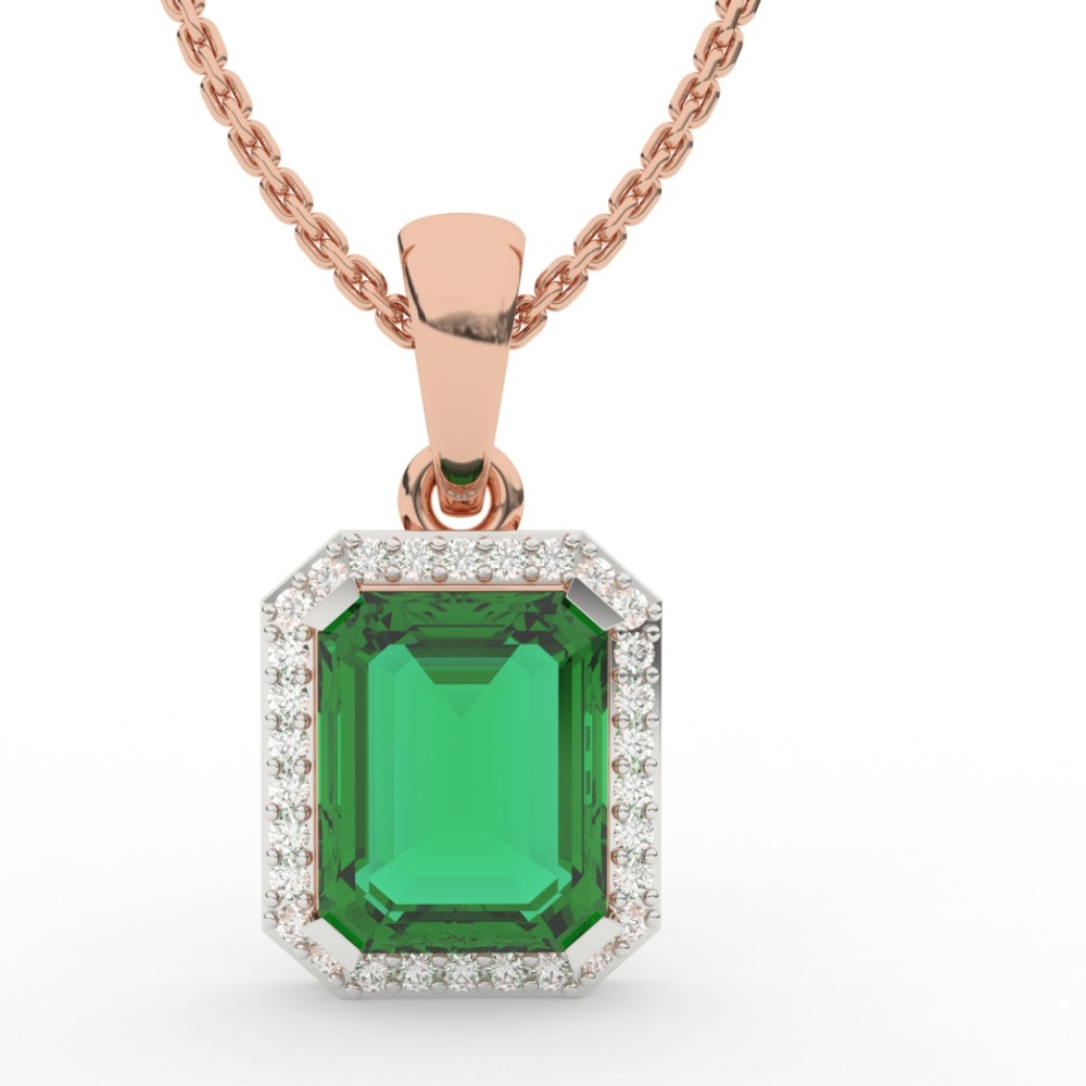 Ethnic Emerald Diamond Pendant