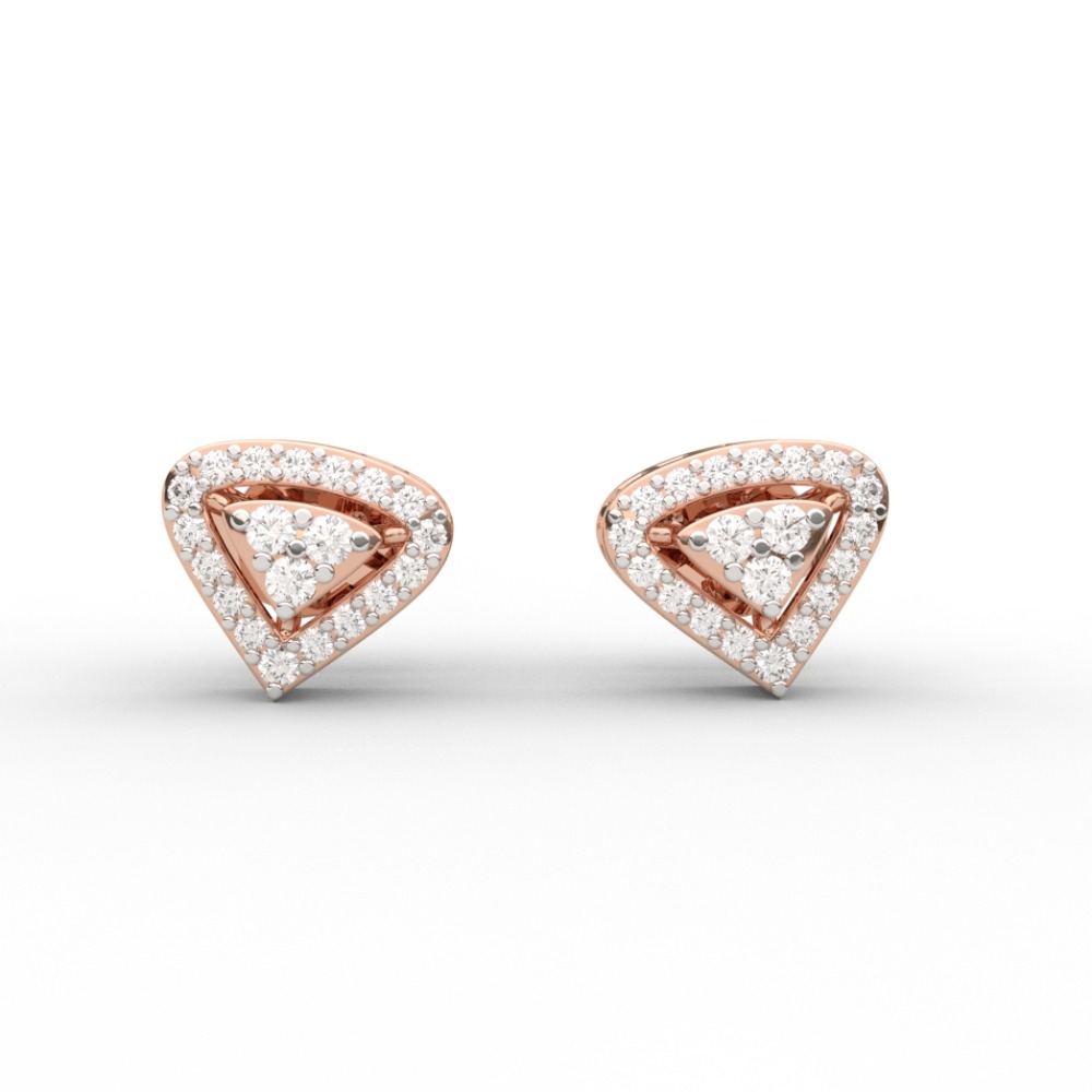 Blissful Triangle Diamond Earring