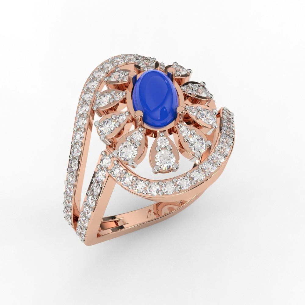 Gleaming Flower Lab Grown Diamond Bridal Ring