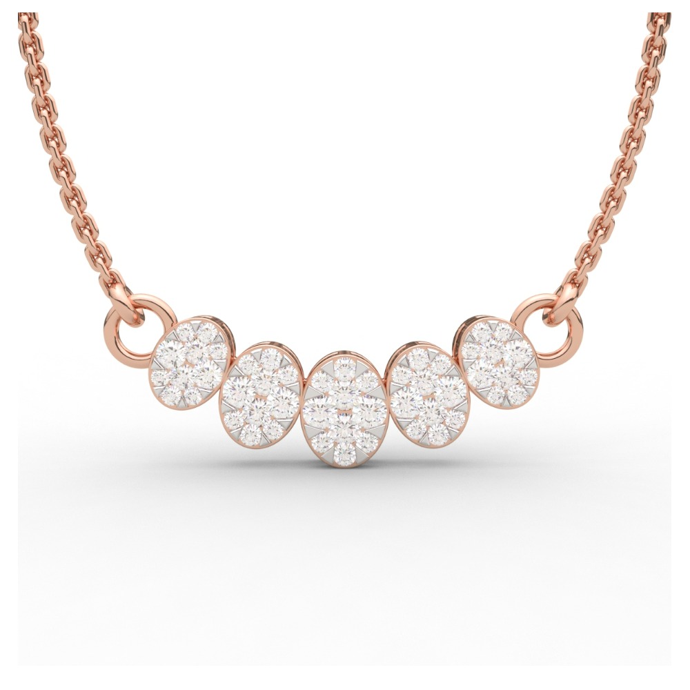 Oval Shape Brilliant Diamond Pendant
