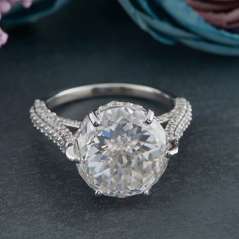 7.45ct Portuguese Moissanite Silver Ring