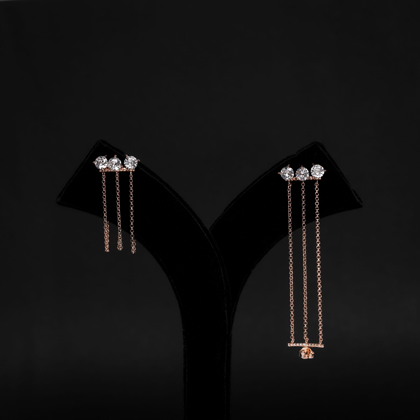 Rose Gold Romantic Long Earring
