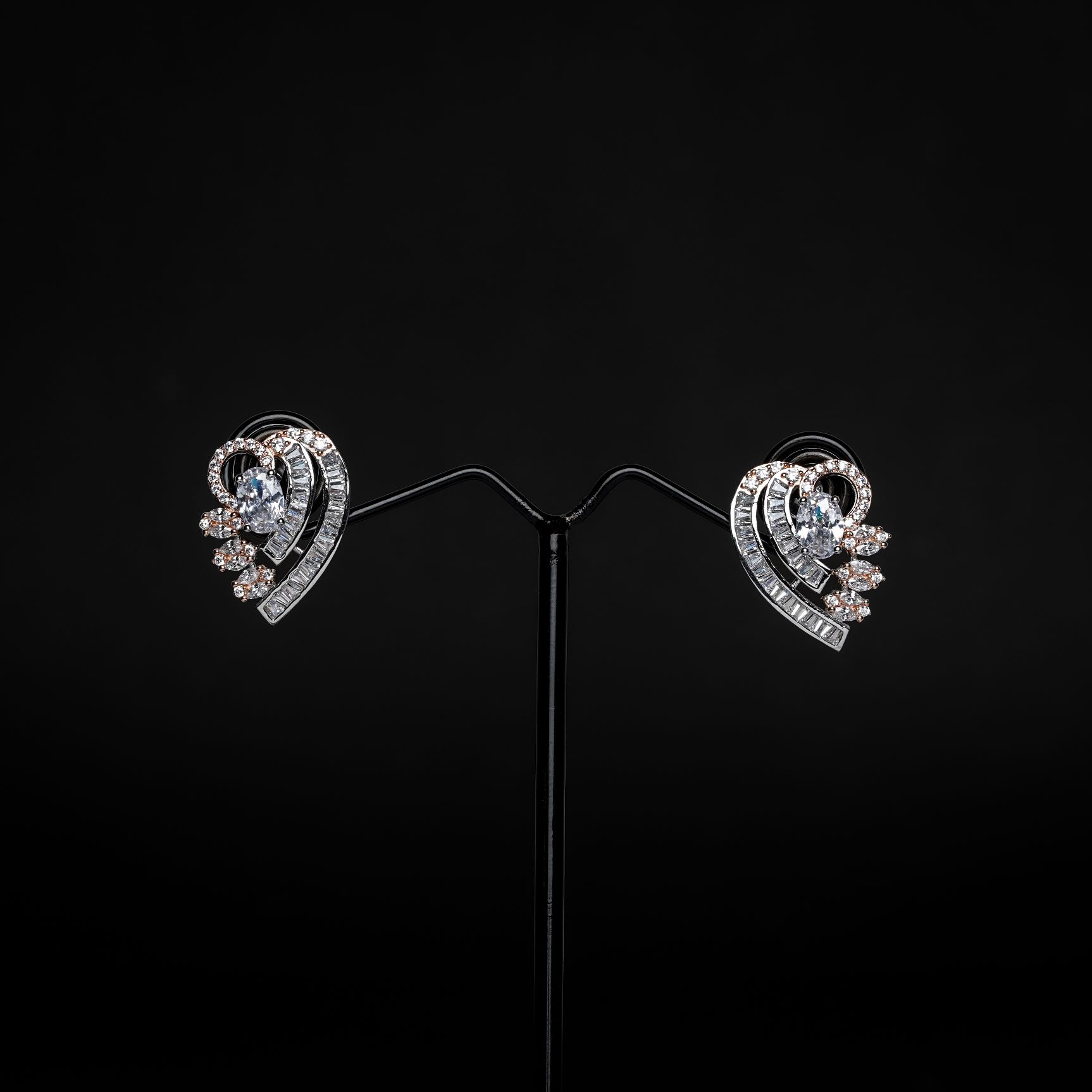 Heart Shape Silver Rositaa Earring