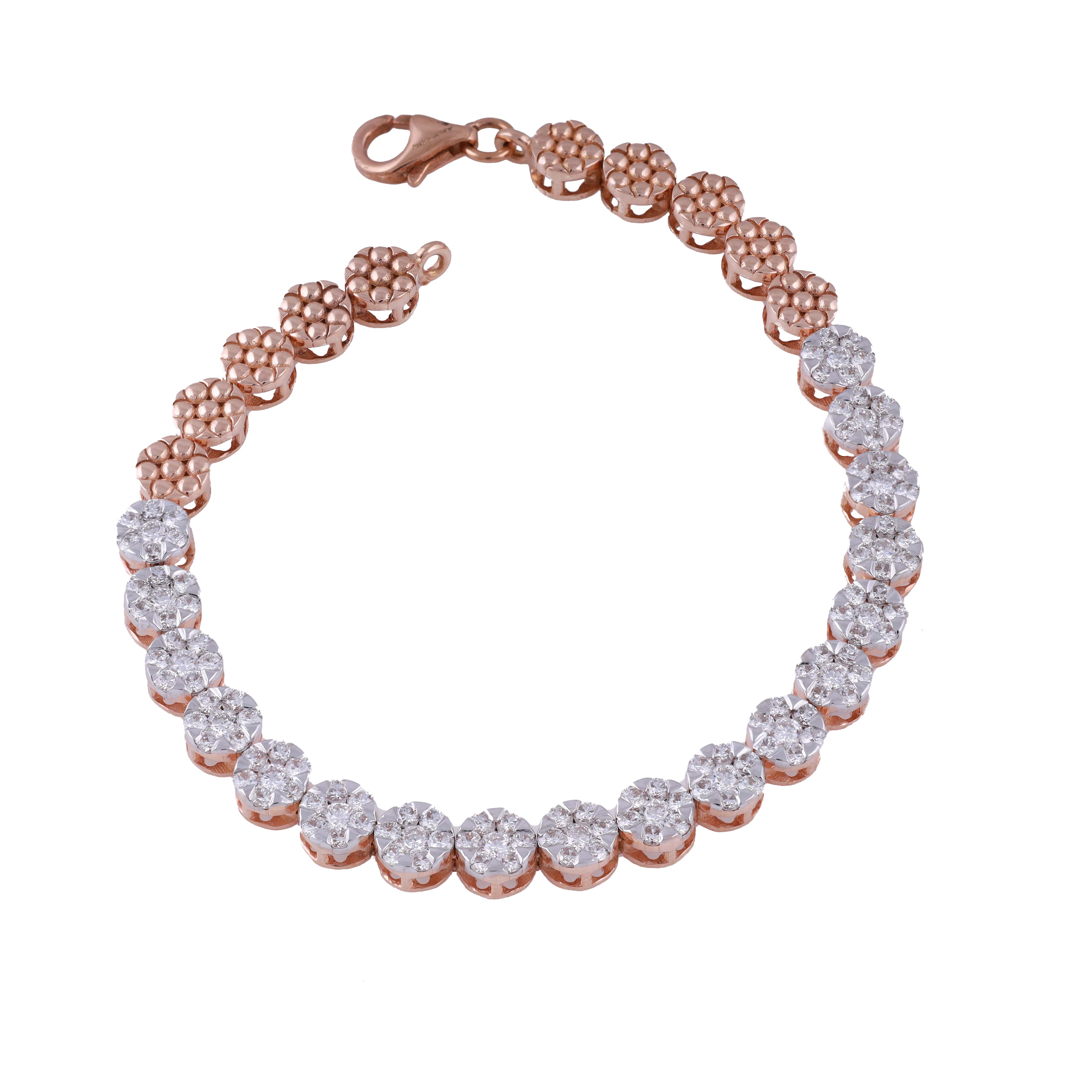 18K Gold Lab Grown Diamond Unique Design Bracelet