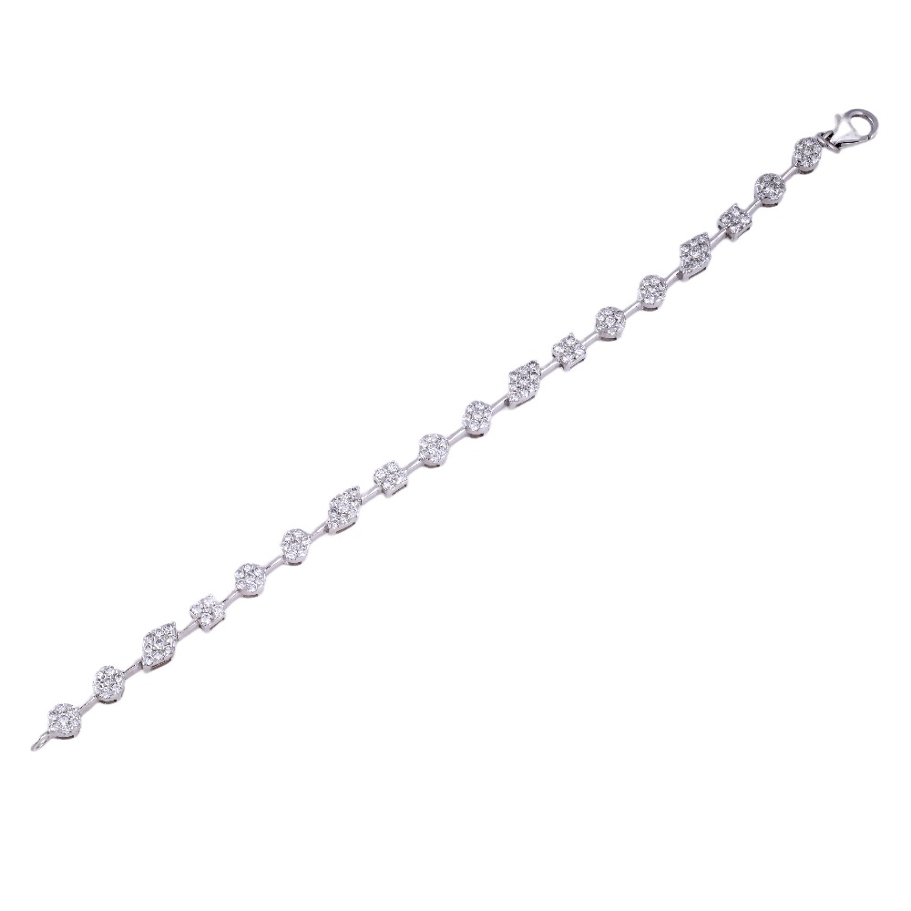 18k white gold lab grown diamond bracelet for women