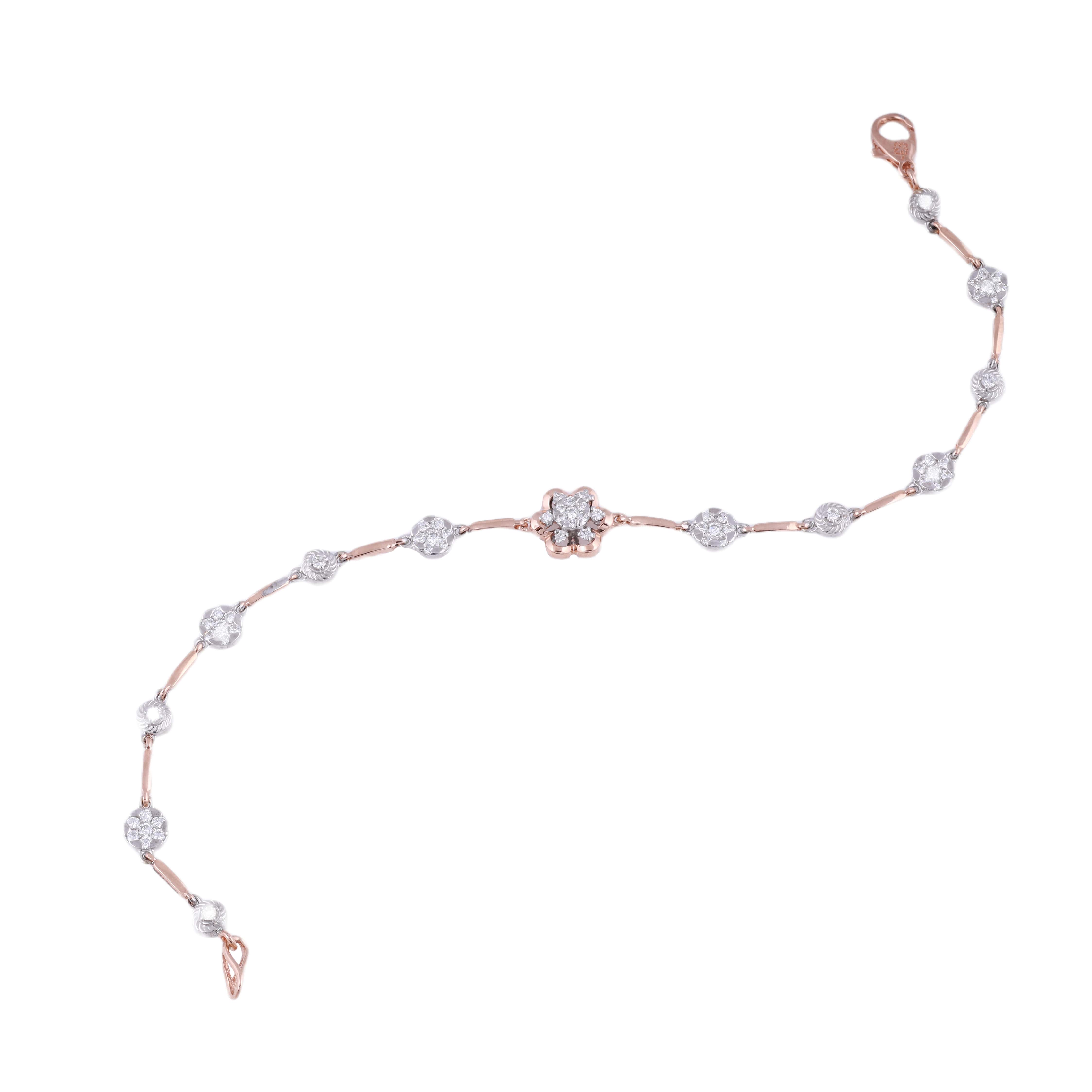 18K Gold Lab Grown Diamond Delicate Bracelet