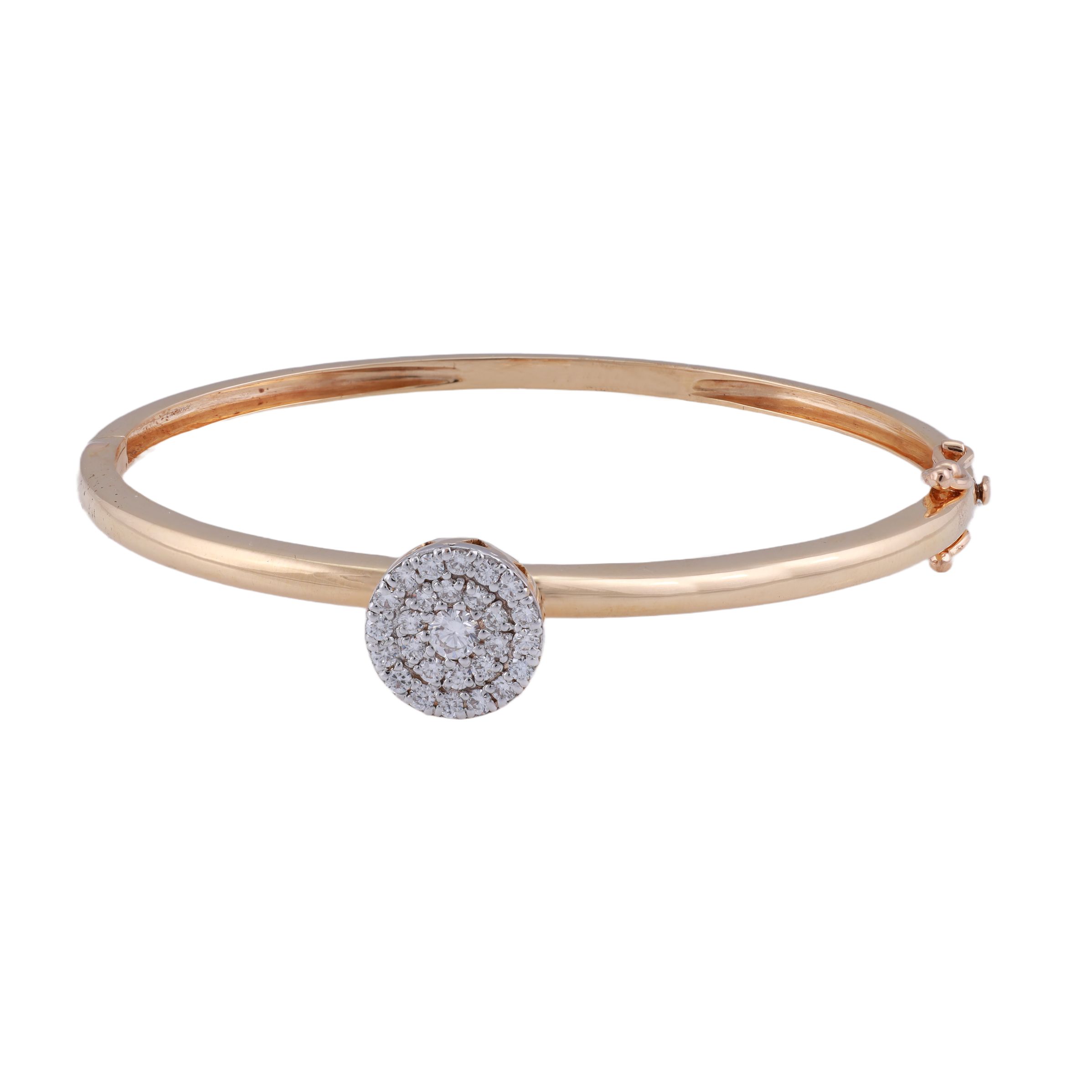 18K Gold Lab Grown Round Diamond Bracelet