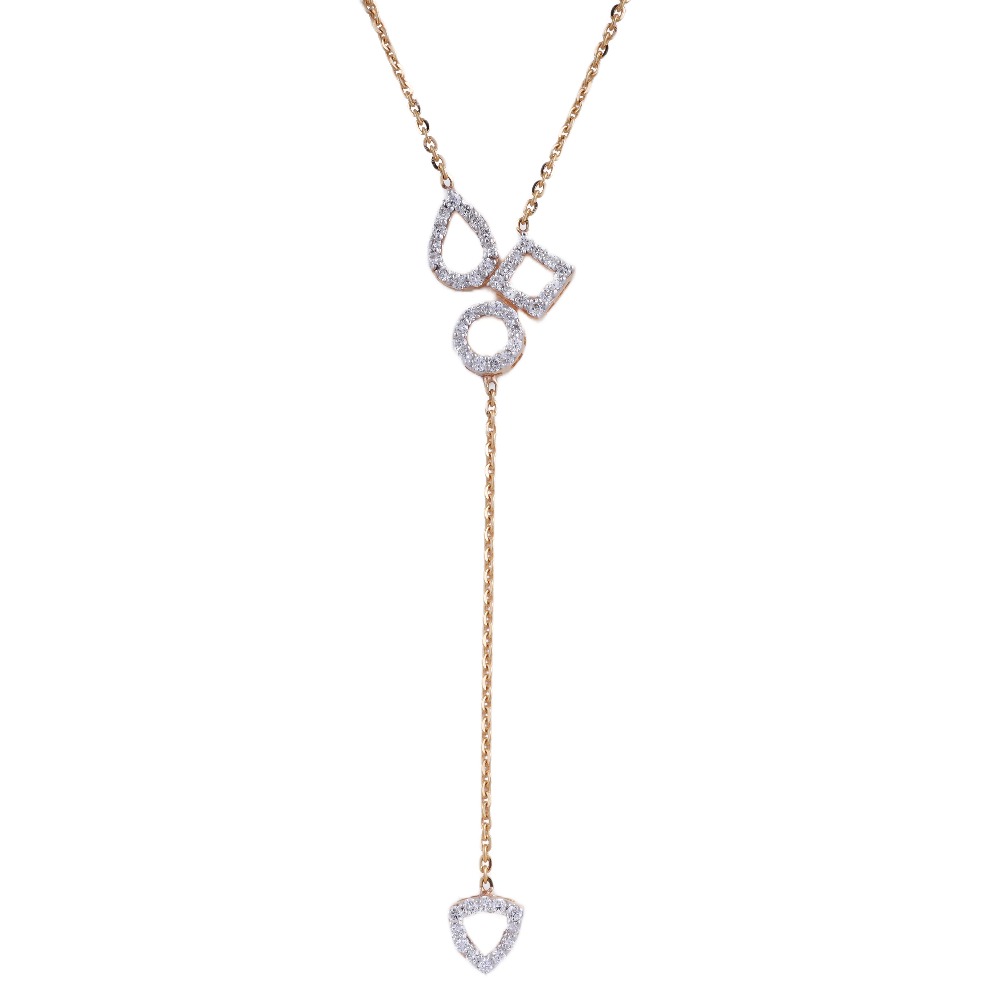 18k rose gold lab grown diamond pendant chain
