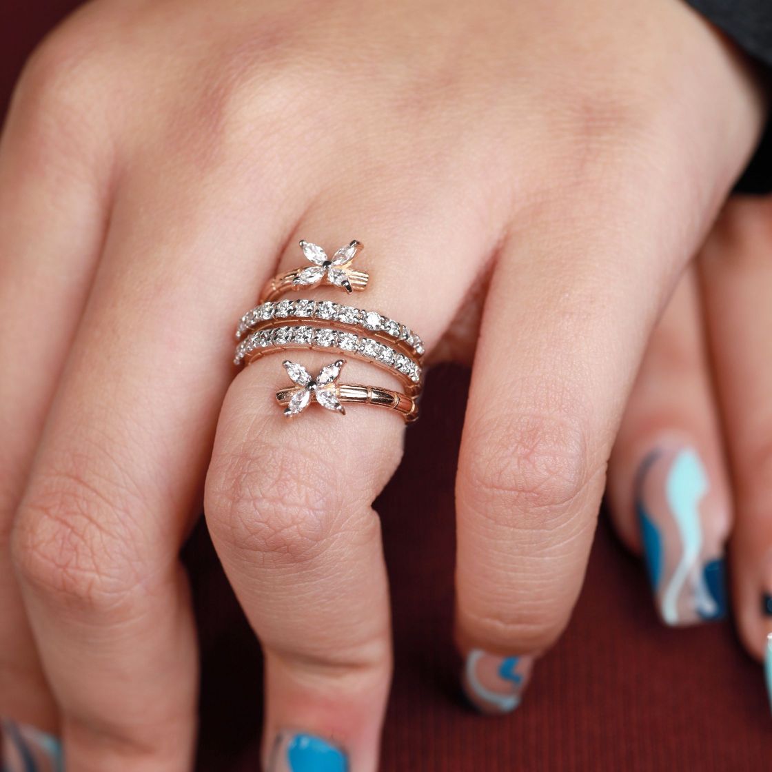18K Rose Gold Lab Grown Oval Shape Diamond Ring for Women