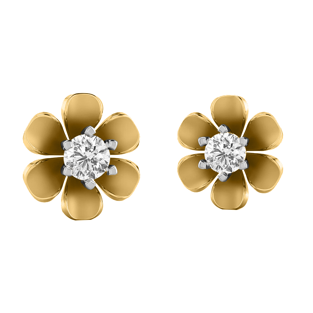 14K Gold Fancy Diamond Earring JER14