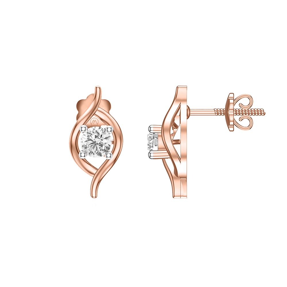 14K Gold Classy Diamond Earring JER22