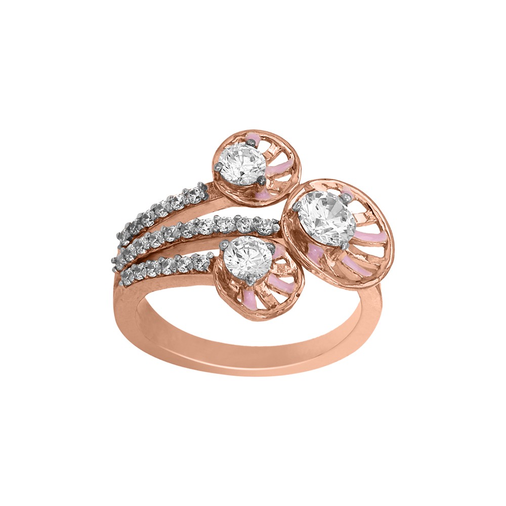 14K Gold Floral Diamond Ring JLR24