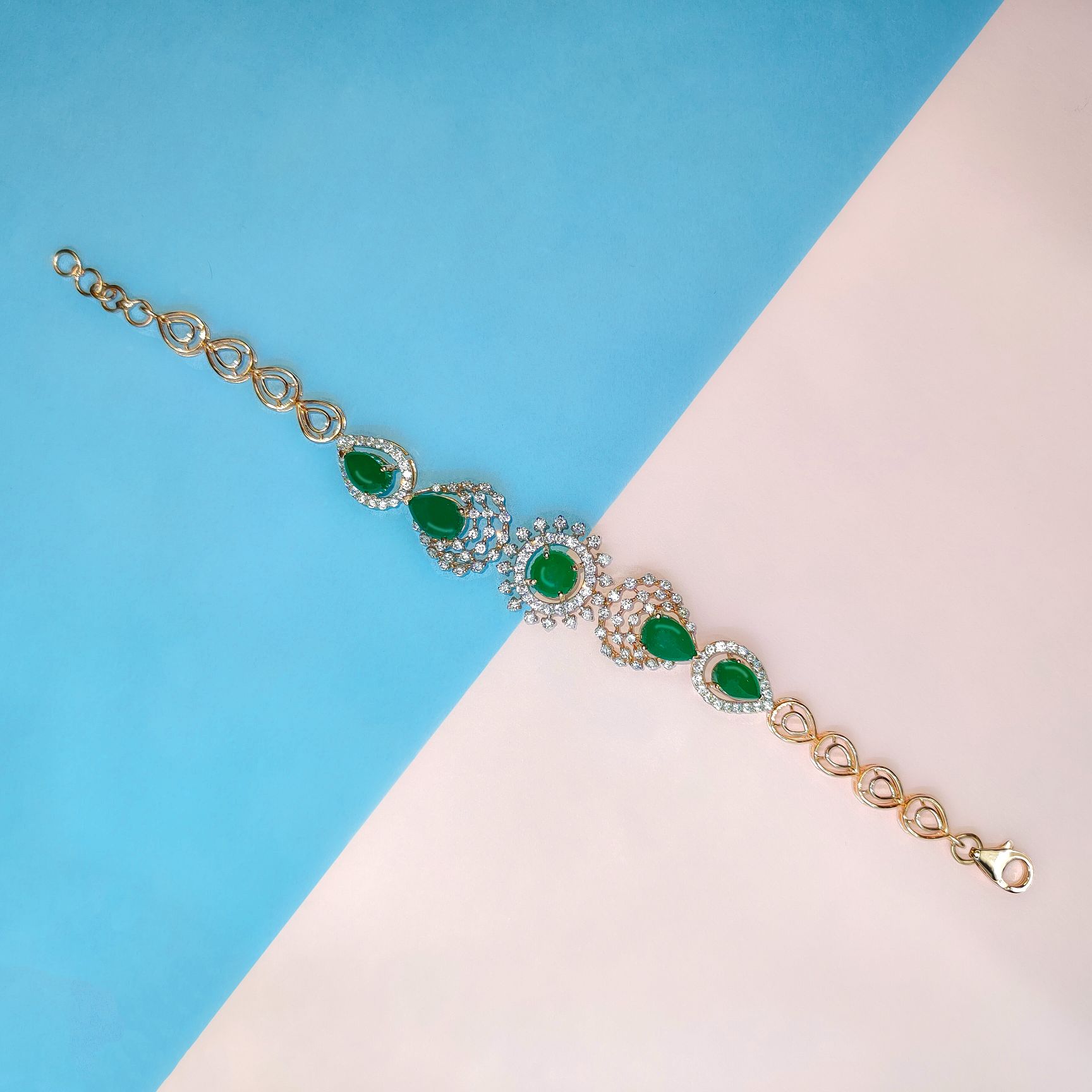 14K Gold Elegant Diamond Bracelet JBRC12