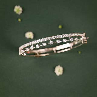 14K Gold Modern Diamond Bracelet JBRC04