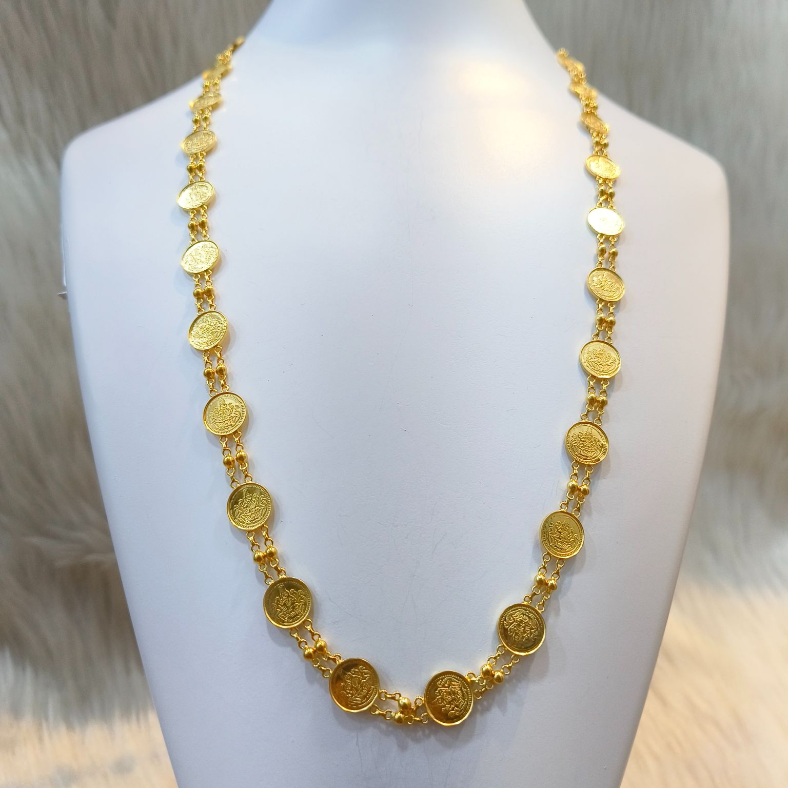 916 Gold Laxmi Coin Design Haar