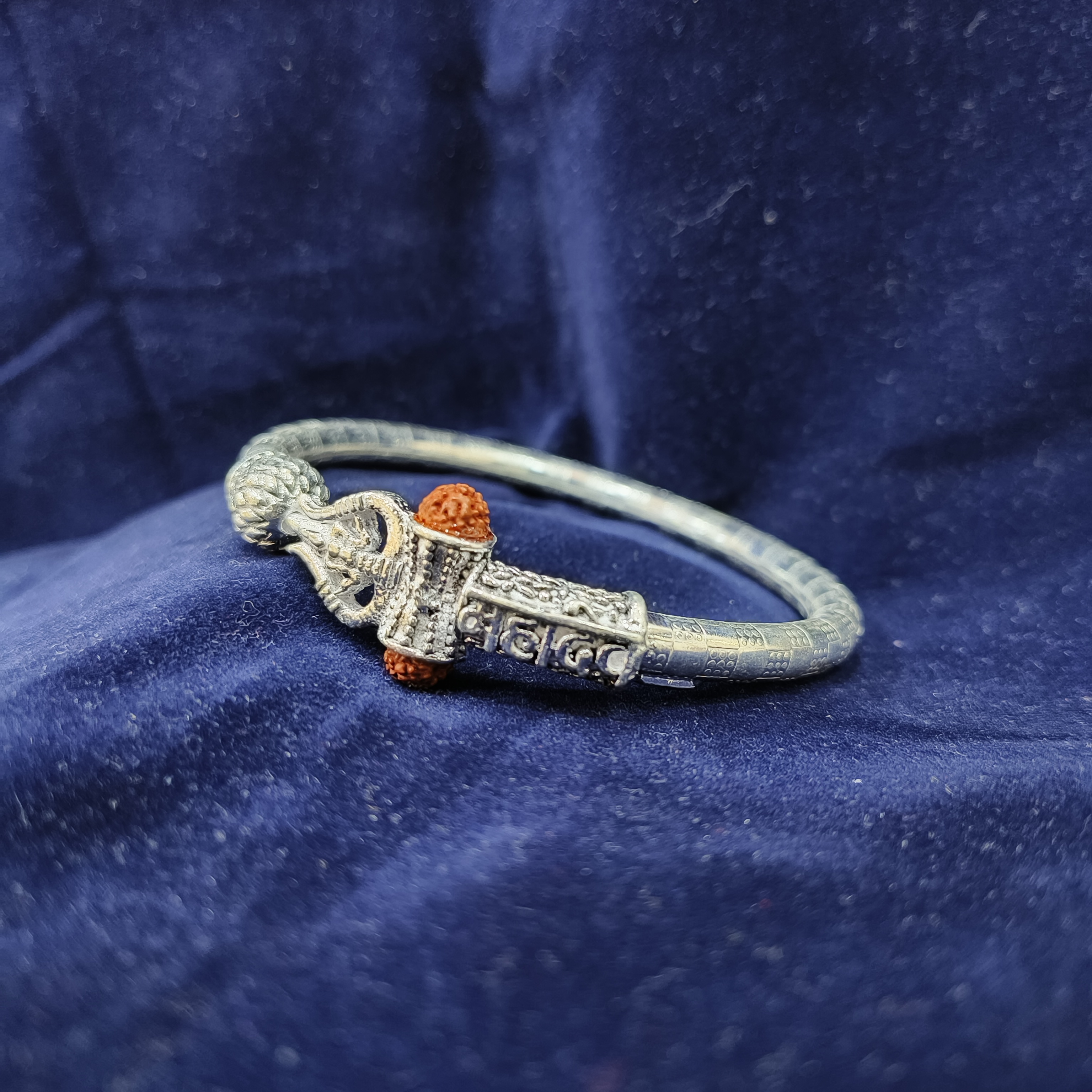Silver Mahadev Design Kada