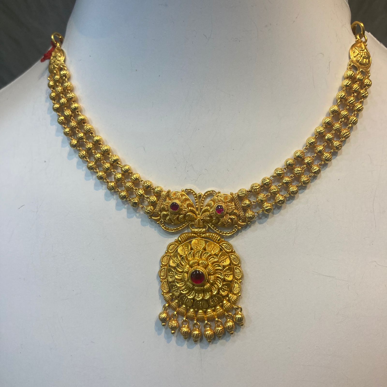 916 Gold Fancy Short Necklace