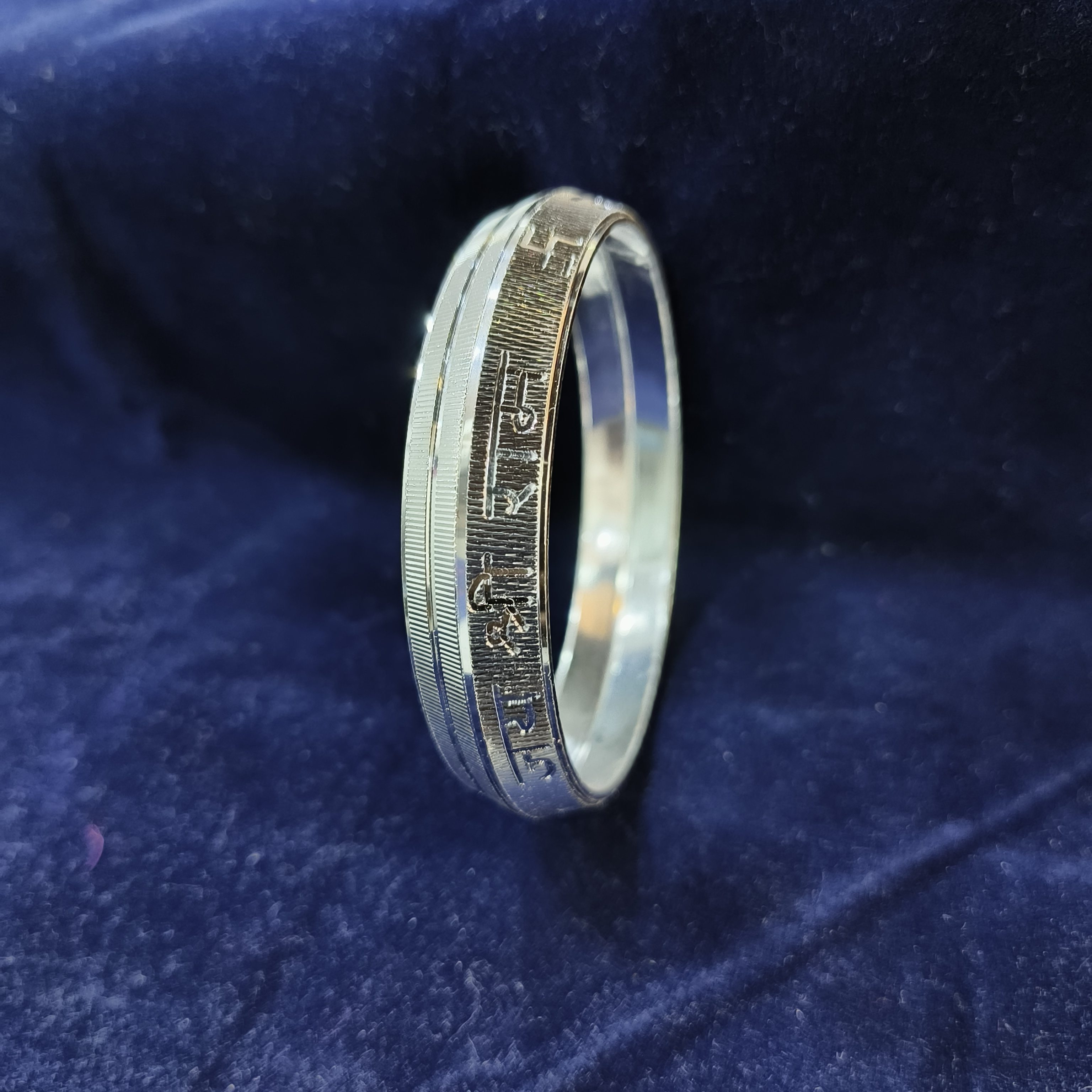 Silver Jay Shree Ram Design Gents Kada