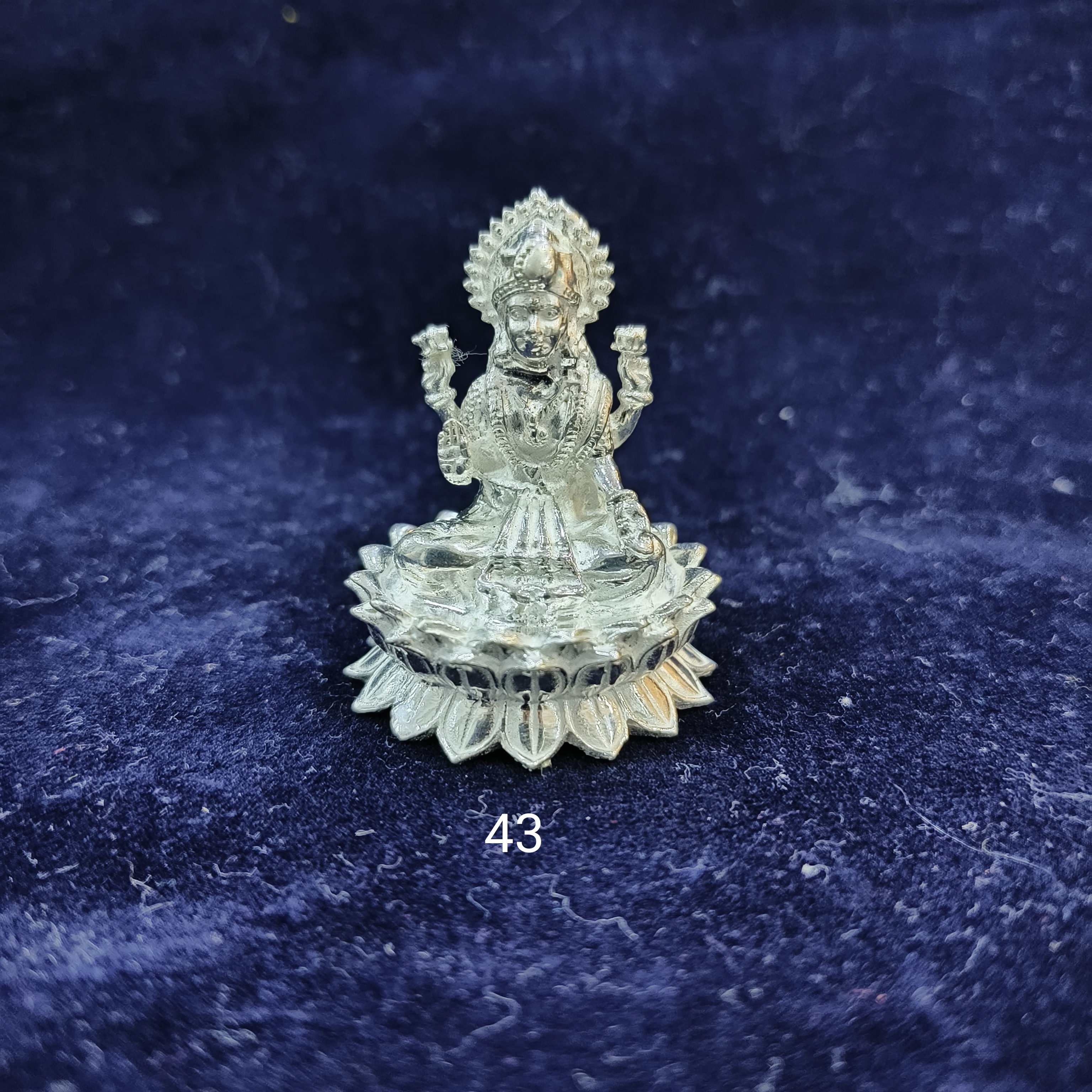 925 Silver Mahalaxmi Kamal Idol