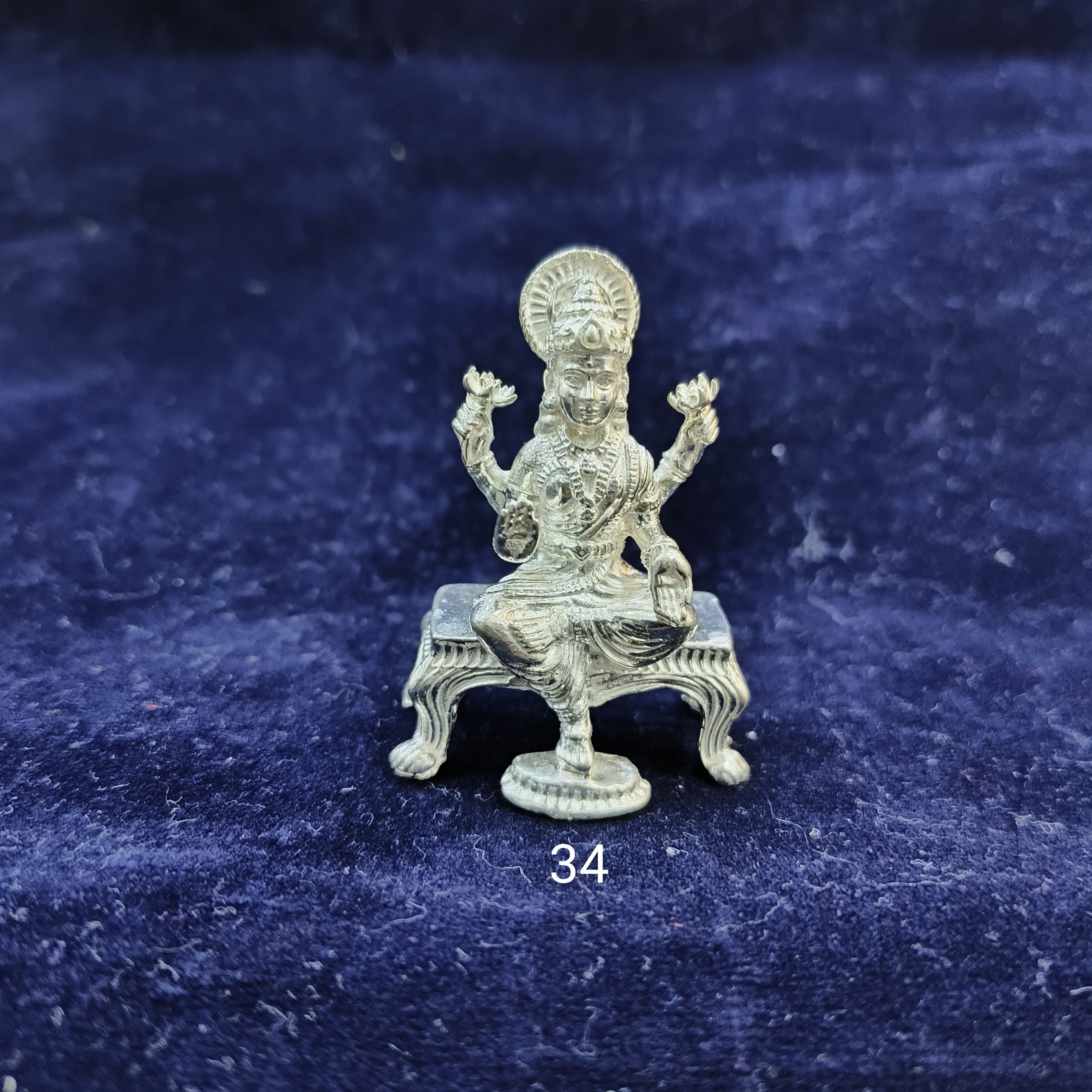 925 Silver Mahalaxmi Chaurang Murti