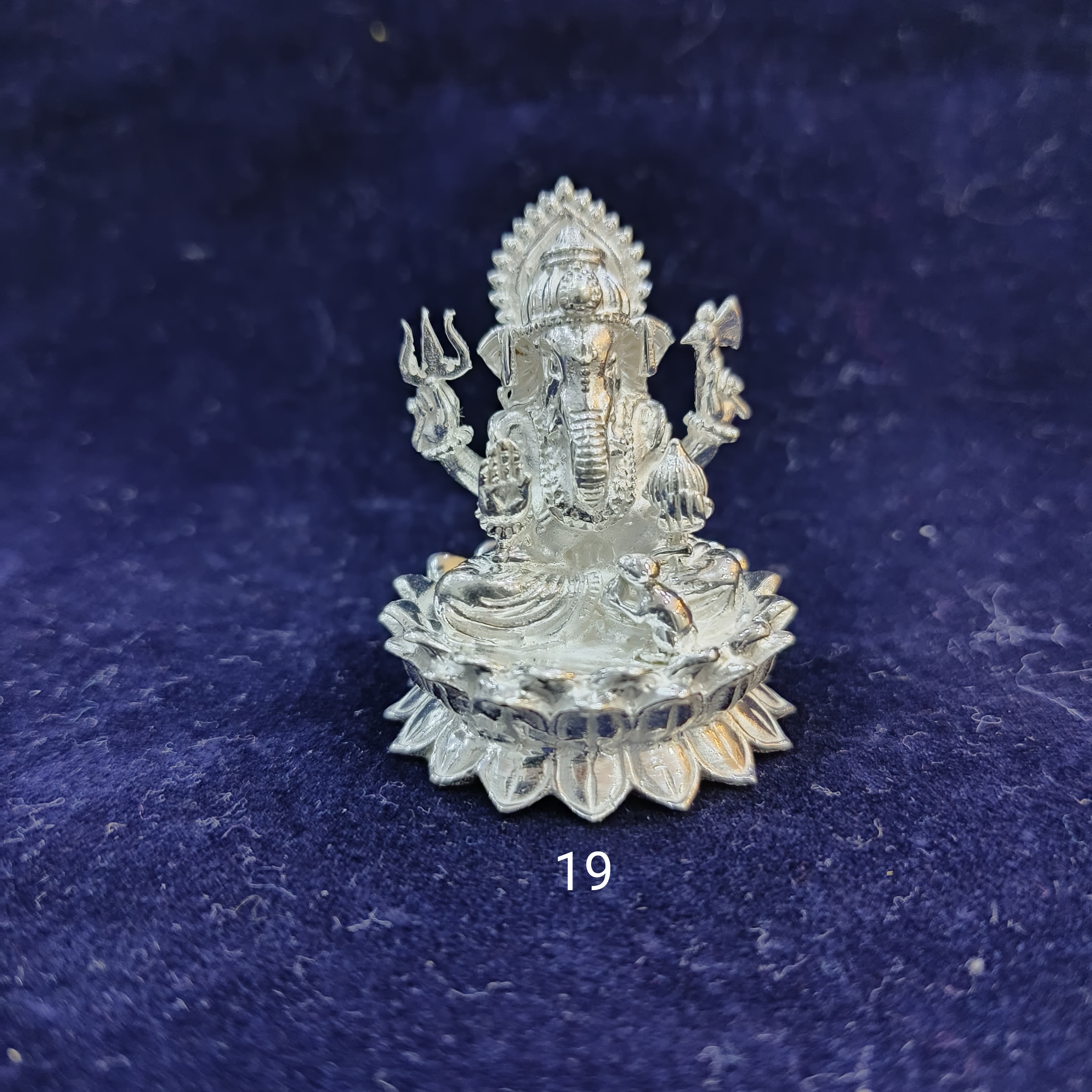 925 silver ganpati kamal murti