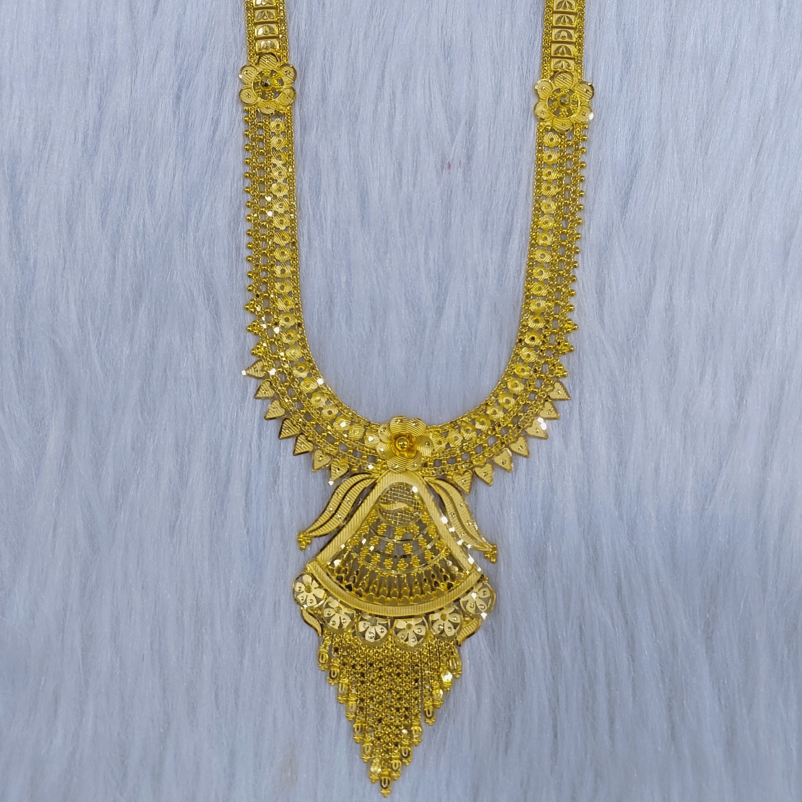 916 gold kalkatti design long ranihaar
