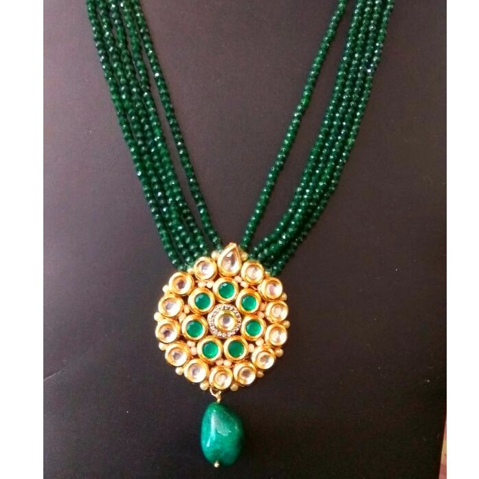 Beaded Fashion Mala with Kundan Pendant