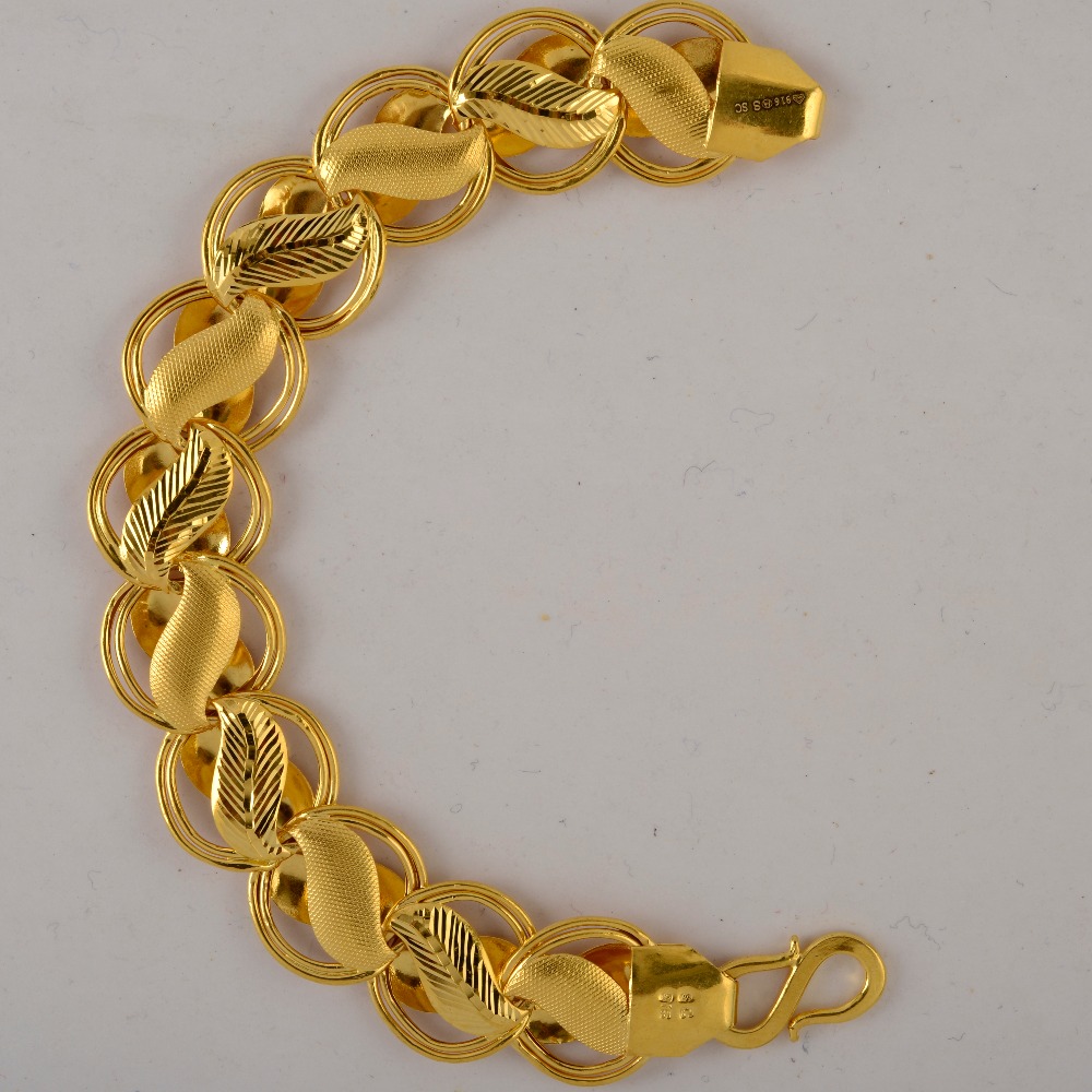 22ct hallmarked fancy nakshi lotus Bracelet SC-B015